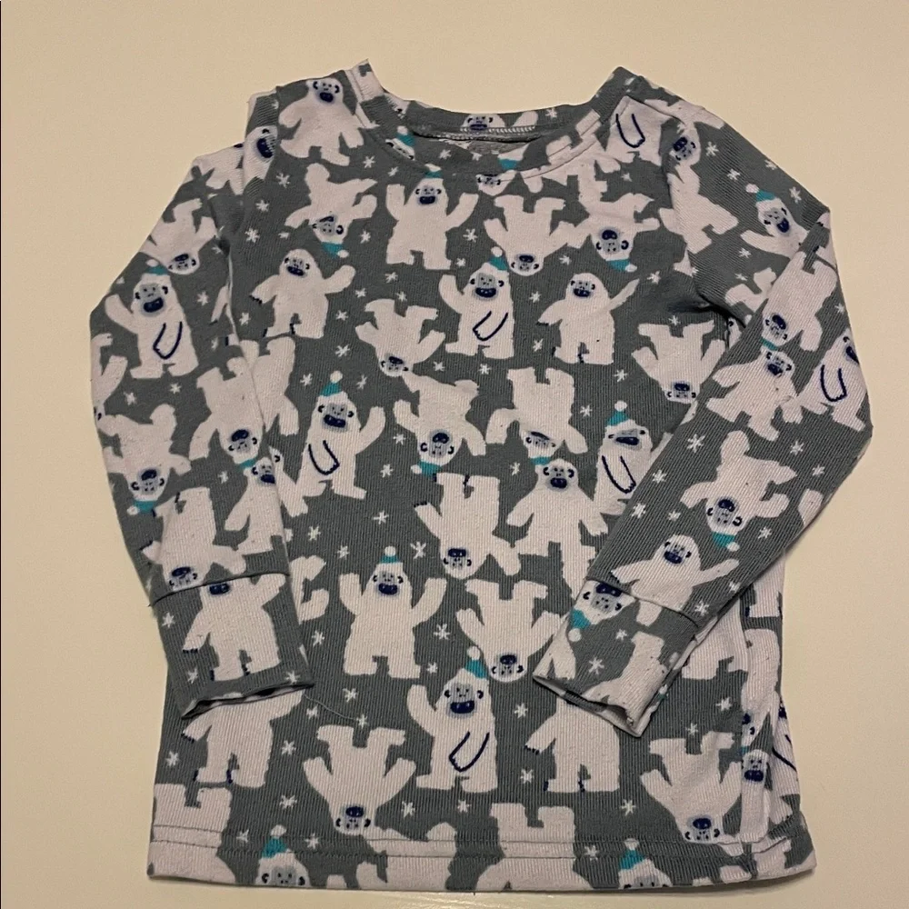 Old Navy Toddler Size 4T Cozy Yeti Design Kids Long Sleeve Pajamas